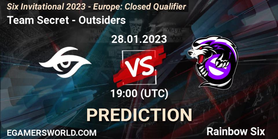 Team Secret - Outsiders: ennuste. 28.01.23, Rainbow Six, Six Invitational 2023 - Europe: Closed Qualifier