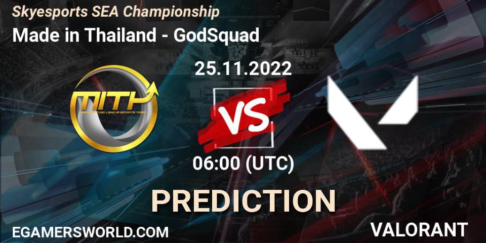 Made in Thailand - GodSquad: ennuste. 25.11.2022 at 06:00, VALORANT, Skyesports SEA Championship