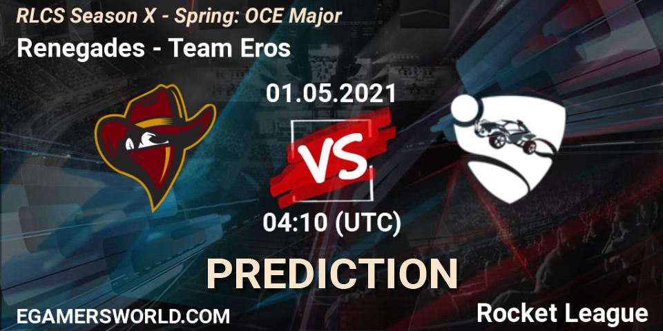 Renegades - Team Eros: ennuste. 01.05.2021 at 04:00, Rocket League, RLCS Season X - Spring: OCE Major