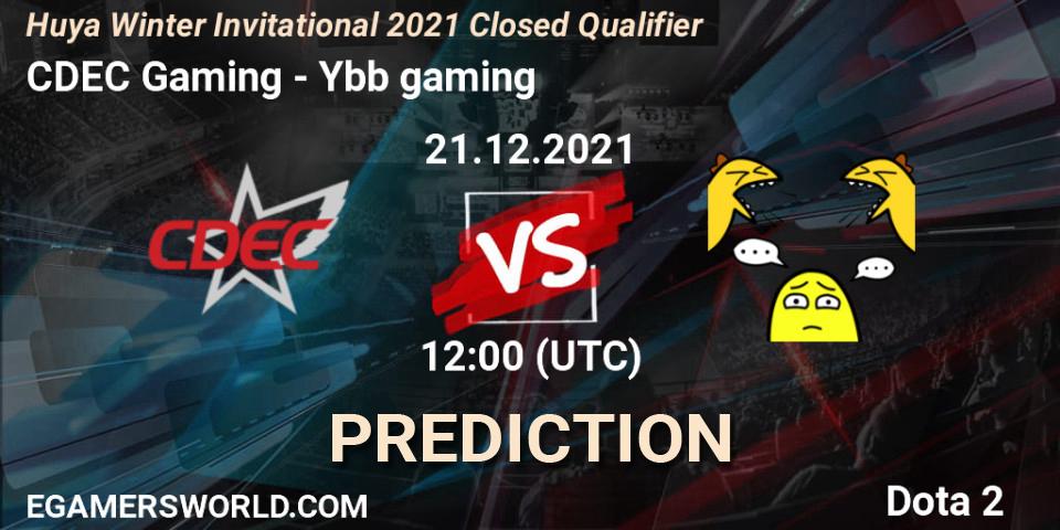 CDEC Gaming - Ybb gaming: ennuste. 21.12.2021 at 12:25, Dota 2, Huya Winter Invitational 2021 Closed Qualifier