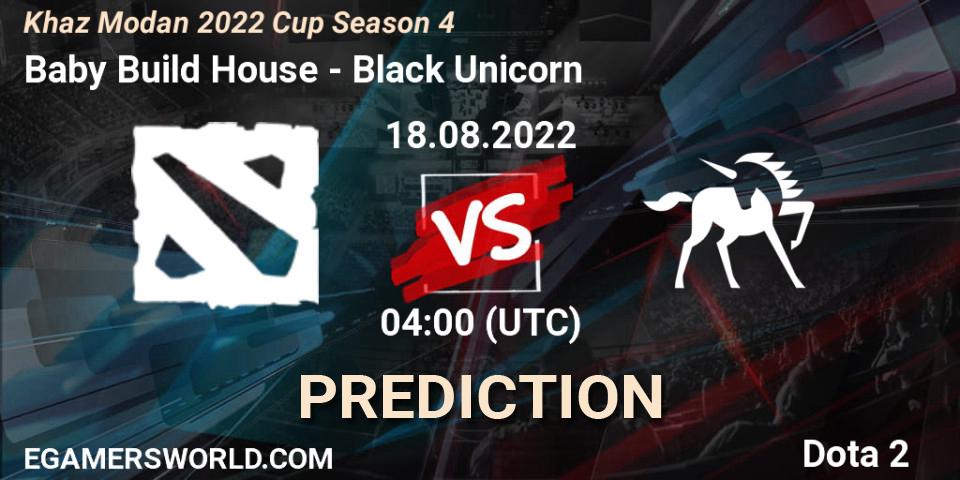 Baby Build House - Black Unicorn: ennuste. 18.08.2022 at 04:00, Dota 2, Khaz Modan 2022 Cup Season 4