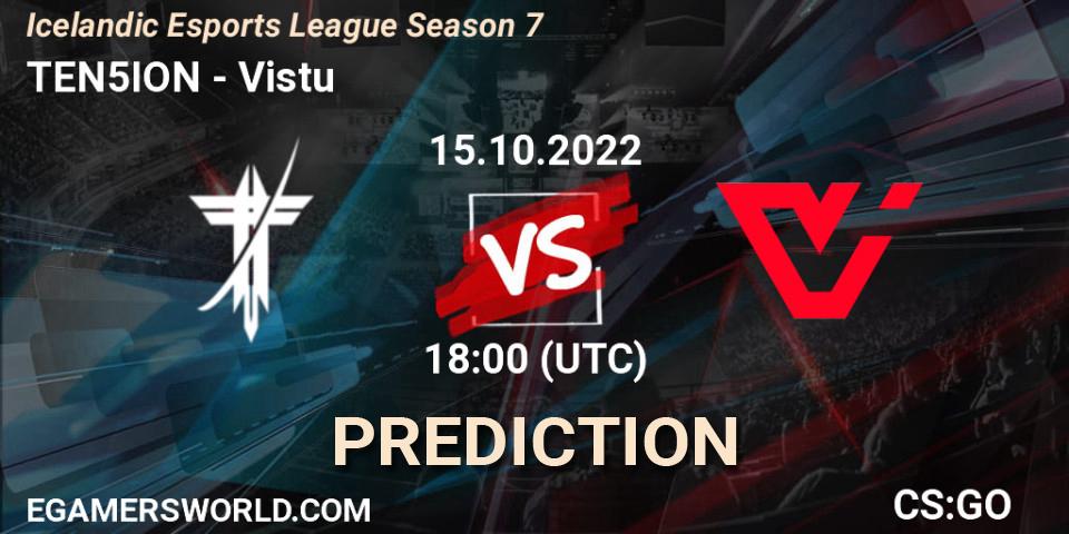 TEN5ION - Viðstöðu: ennuste. 15.10.2022 at 18:00, Counter-Strike (CS2), Icelandic Esports League Season 7