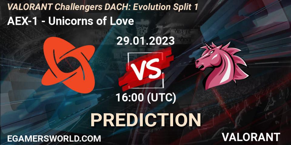 AEX-1 - Unicorns of Love: ennuste. 29.01.23, VALORANT, VALORANT Challengers 2023 DACH: Evolution Split 1