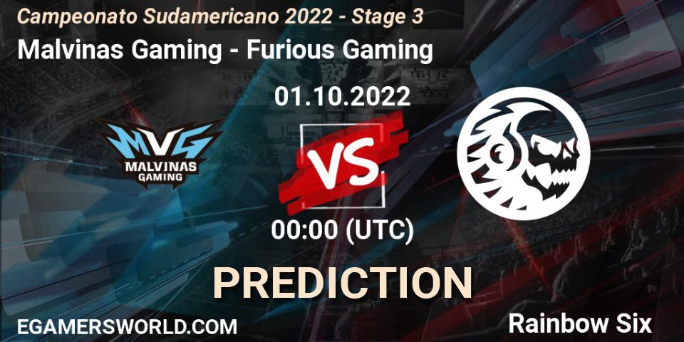 Malvinas Gaming - Furious Gaming: ennuste. 01.10.2022 at 00:00, Rainbow Six, Campeonato Sudamericano 2022 - Stage 3