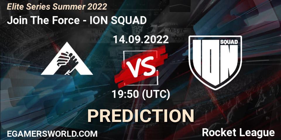 Join The Force - ION SQUAD: ennuste. 14.09.2022 at 19:50, Rocket League, Elite Series Summer 2022