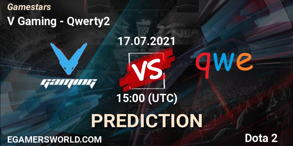 V Gaming - Qwerty2: ennuste. 17.07.2021 at 09:09, Dota 2, Gamestars