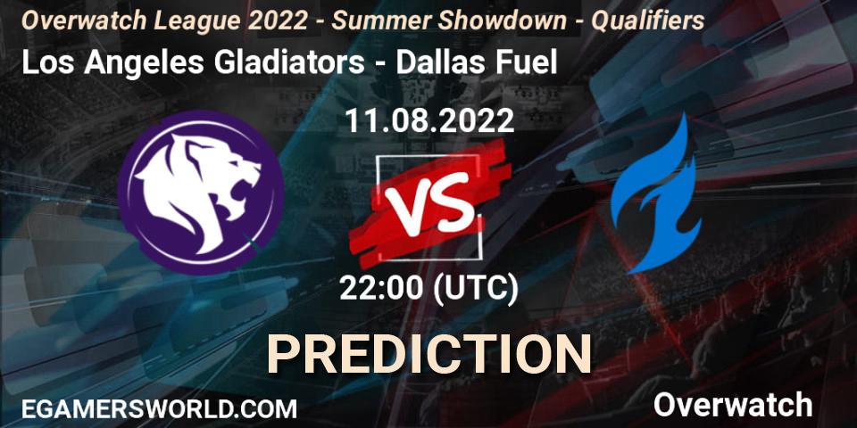 Los Angeles Gladiators - Dallas Fuel: ennuste. 11.08.2022 at 22:20, Overwatch, Overwatch League 2022 - Summer Showdown - Qualifiers