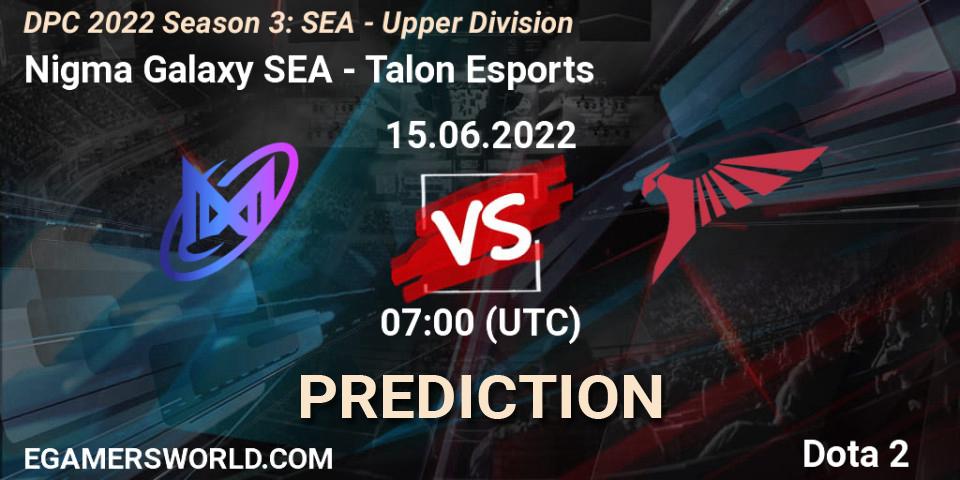 Nigma Galaxy SEA - Talon Esports: ennuste. 15.06.2022 at 07:02, Dota 2, DPC SEA 2021/2022 Tour 3: Division I