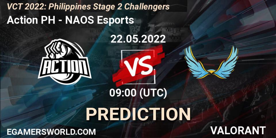 Action PH - NAOS Esports: ennuste. 22.05.2022 at 10:00, VALORANT, VCT 2022: Philippines Stage 2 Challengers