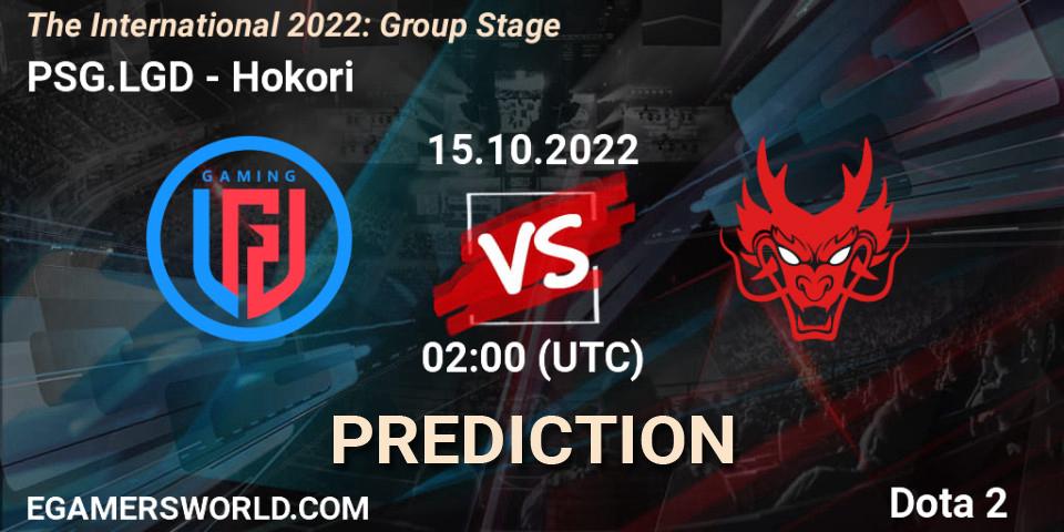 PSG.LGD - Hokori: ennuste. 15.10.22, Dota 2, The International 2022: Group Stage