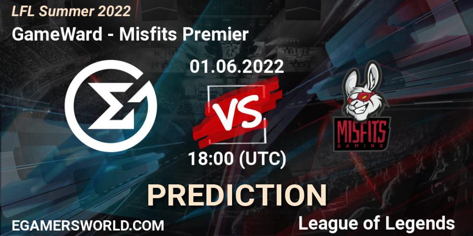 GameWard - Misfits Premier: ennuste. 01.06.2022 at 18:00, LoL, LFL Summer 2022