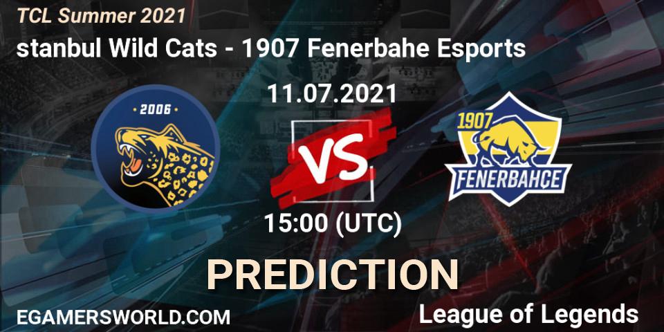 İstanbul Wild Cats - 1907 Fenerbahçe Esports: ennuste. 11.07.2021 at 15:00, LoL, TCL Summer 2021