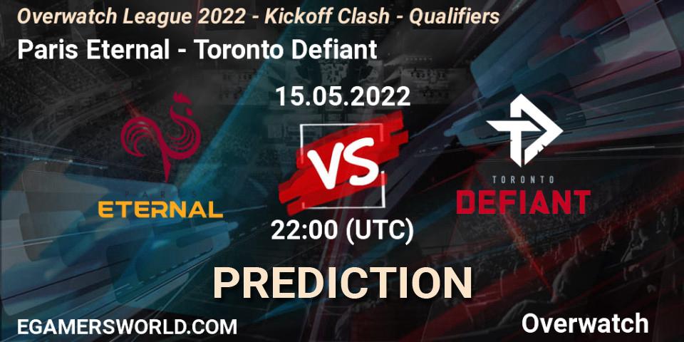 Paris Eternal - Toronto Defiant: ennuste. 15.05.2022 at 22:30, Overwatch, Overwatch League 2022 - Kickoff Clash - Qualifiers