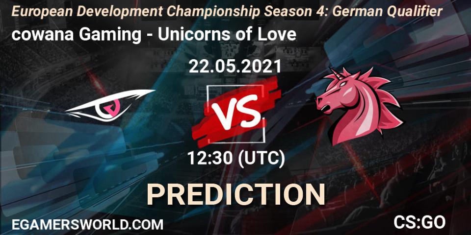 cowana Gaming - Unicorns of Love: ennuste. 22.05.2021 at 12:30, Counter-Strike (CS2), European Development Championship Season 4: German Qualifier