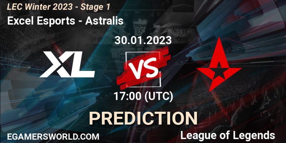 Excel Esports - Astralis: ennuste. 30.01.23, LoL, LEC Winter 2023 - Stage 1
