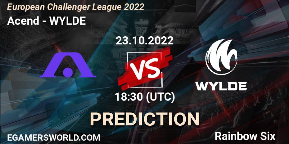 Acend - WYLDE: ennuste. 23.10.2022 at 18:30, Rainbow Six, European Challenger League 2022