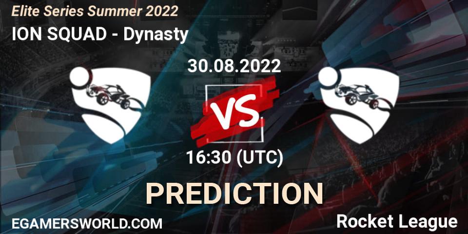 ION SQUAD - Dynasty: ennuste. 30.08.2022 at 16:30, Rocket League, Elite Series Summer 2022