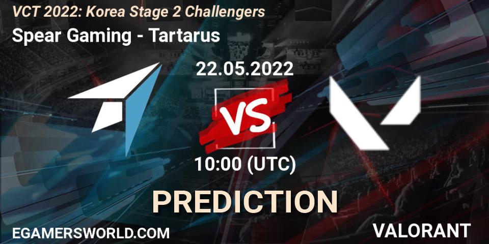 Spear Gaming - Tartarus: ennuste. 22.05.2022 at 10:00, VALORANT, VCT 2022: Korea Stage 2 Challengers