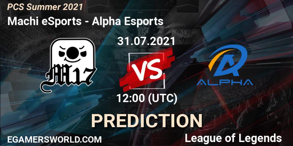 Machi eSports - Alpha Esports: ennuste. 31.07.2021 at 12:00, LoL, PCS Summer 2021