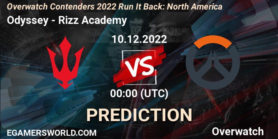 Odyssey - Rizz Academy: ennuste. 09.12.2022 at 23:00, Overwatch, Overwatch Contenders 2022 Run It Back: North America