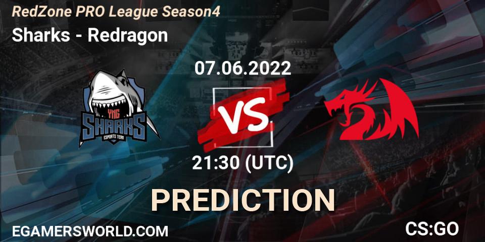 Sharks - Redragon: ennuste. 07.06.2022 at 21:30, Counter-Strike (CS2), RedZone PRO League Season 4