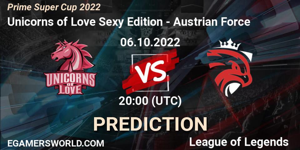 Unicorns of Love Sexy Edition - Austrian Force: ennuste. 06.10.2022 at 20:00, LoL, Prime Super Cup 2022