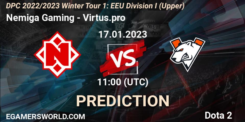 Nemiga Gaming - Virtus.pro: ennuste. 17.01.23, Dota 2, DPC 2022/2023 Winter Tour 1: EEU Division I (Upper)