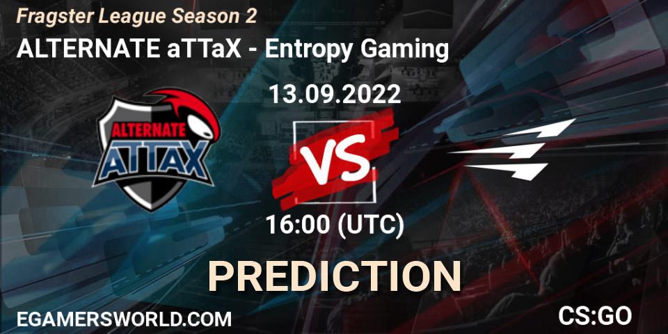 ALTERNATE aTTaX - Entropy Gaming: ennuste. 13.09.2022 at 16:00, Counter-Strike (CS2), Fragster League Season 2