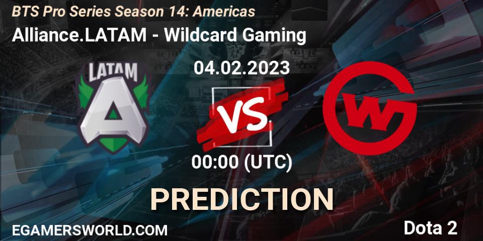 Alliance.LATAM - Wildcard Gaming: ennuste. 04.02.23, Dota 2, BTS Pro Series Season 14: Americas