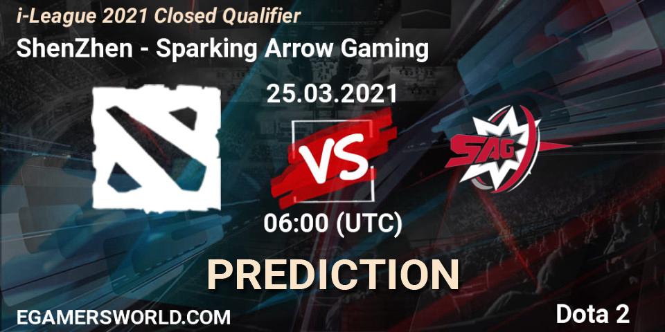 ShenZhen - Sparking Arrow Gaming: ennuste. 25.03.2021 at 06:03, Dota 2, i-League 2021 Closed Qualifier