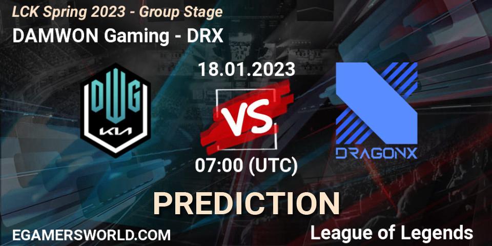 Dplus - DRX: ennuste. 18.01.2023 at 08:00, LoL, LCK Spring 2023 - Group Stage
