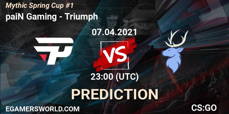 paiN Gaming - Triumph: ennuste. 07.04.2021 at 21:00, Counter-Strike (CS2), Mythic Spring Cup #1