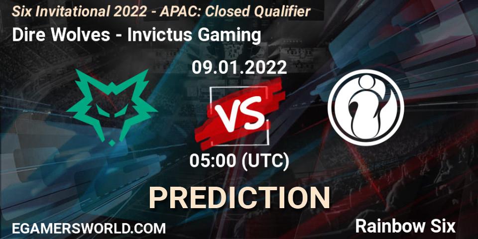 Dire Wolves - Invictus Gaming: ennuste. 09.01.2022 at 05:00, Rainbow Six, Six Invitational 2022 - APAC: Closed Qualifier