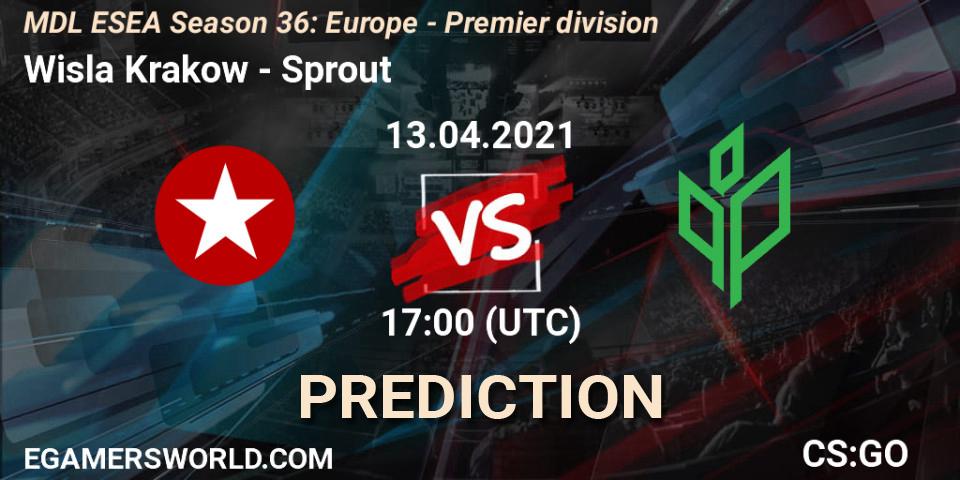 Wisla Krakow - Sprout: ennuste. 13.04.2021 at 17:00, Counter-Strike (CS2), MDL ESEA Season 36: Europe - Premier division