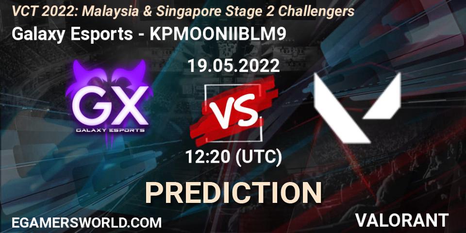 Galaxy Esports - KPMOONIIBLM9: ennuste. 19.05.2022 at 11:00, VALORANT, VCT 2022: Malaysia & Singapore Stage 2 Challengers