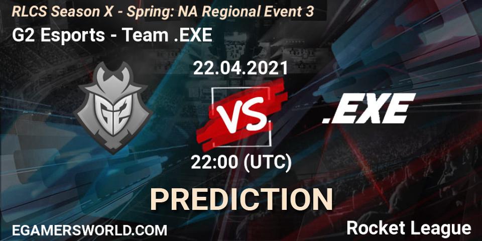 G2 Esports - Team.EXE: ennuste. 22.04.2021 at 22:00, Rocket League, RLCS Season X - Spring: NA Regional Event 3