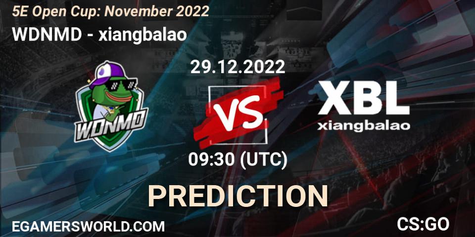 WDNMD - xiangbalao: ennuste. 29.12.2022 at 10:20, Counter-Strike (CS2), 5E Open Cup: November 2022