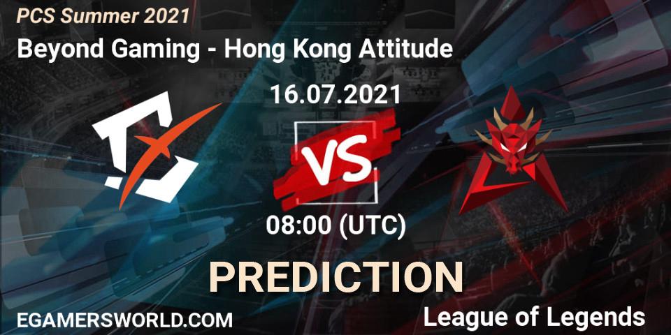 Beyond Gaming - Hong Kong Attitude: ennuste. 16.07.2021 at 08:00, LoL, PCS Summer 2021