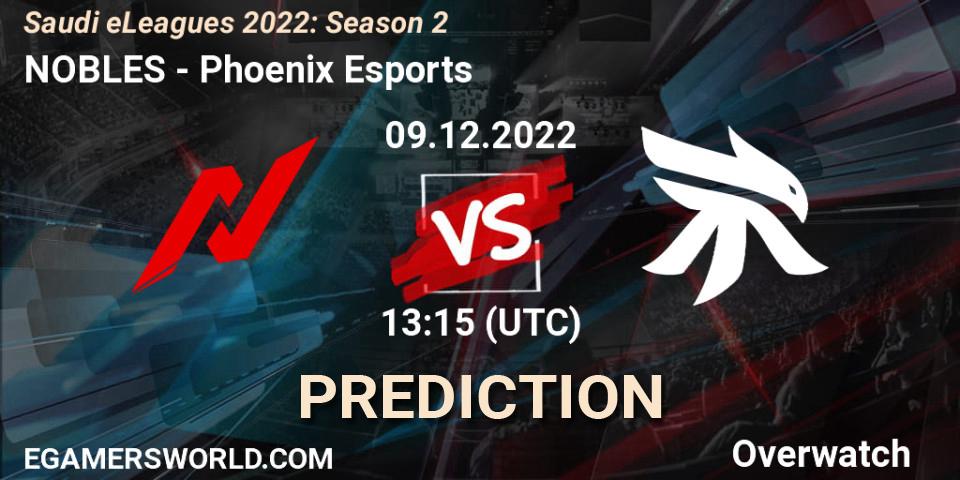 NOBLES - Phoenix Esports: ennuste. 09.12.22, Overwatch, Saudi eLeagues 2022: Season 2