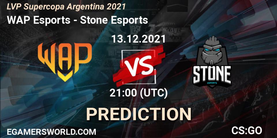 WAP Esports - Stone Esports: ennuste. 13.12.2021 at 23:30, Counter-Strike (CS2), LVP Supercopa Argentina 2021