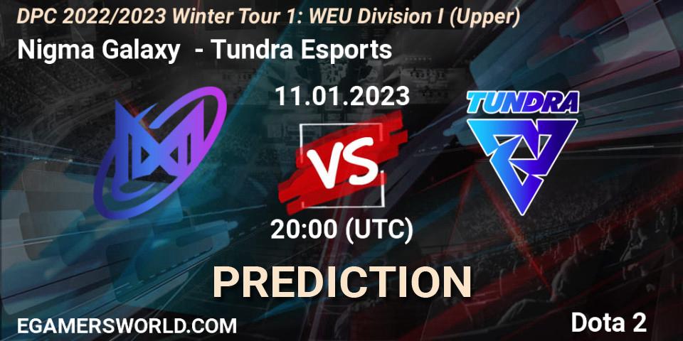 Nigma Galaxy - Tundra Esports: ennuste. 11.01.2023 at 20:00, Dota 2, DPC 2022/2023 Winter Tour 1: WEU Division I (Upper)