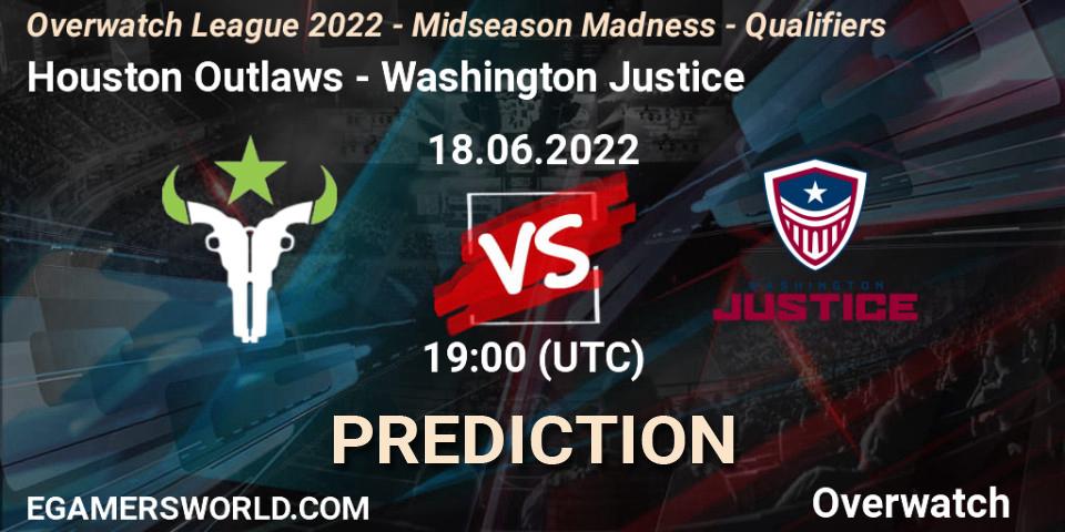 Houston Outlaws - Washington Justice: ennuste. 18.06.22, Overwatch, Overwatch League 2022 - Midseason Madness - Qualifiers