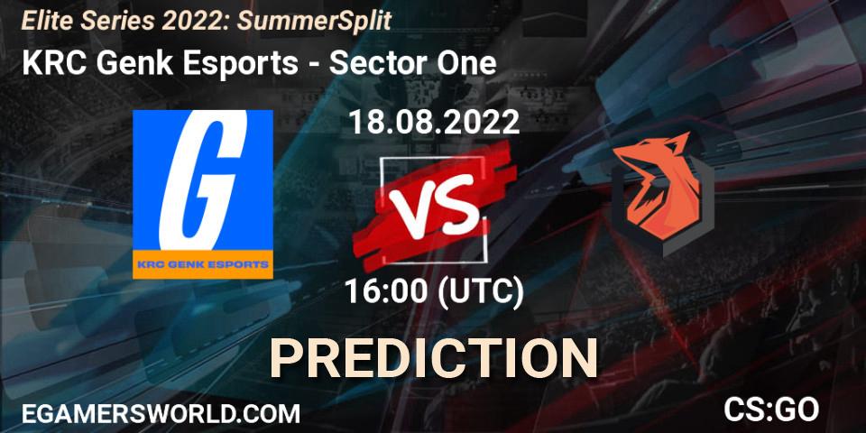 KRC Genk Esports - Sector One: ennuste. 18.08.2022 at 16:00, Counter-Strike (CS2), Elite Series 2022: Summer Split