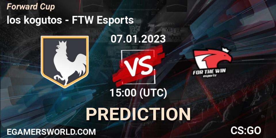 los kogutos - FTW Esports: ennuste. 07.01.2023 at 15:00, Counter-Strike (CS2), Forward Cup