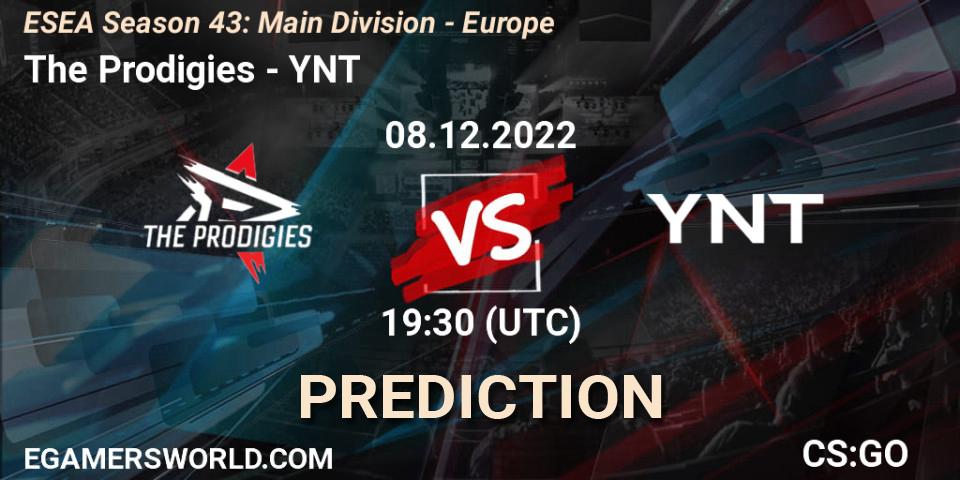 The Prodigies - YNT: ennuste. 09.12.22, CS2 (CS:GO), ESEA Season 43: Main Division - Europe