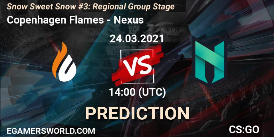 Copenhagen Flames - Nexus: ennuste. 24.03.2021 at 14:00, Counter-Strike (CS2), Snow Sweet Snow #3: Regional Group Stage