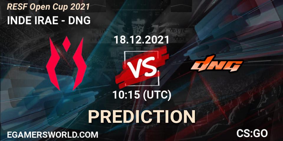 INDE IRAE - DNG: ennuste. 18.12.2021 at 10:15, Counter-Strike (CS2), RESF Open Cup 2021