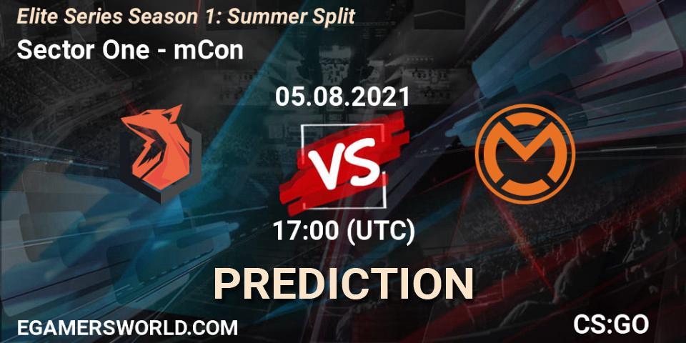 Sector One - mCon: ennuste. 05.08.2021 at 17:00, Counter-Strike (CS2), Elite Series Season 1: Summer Split