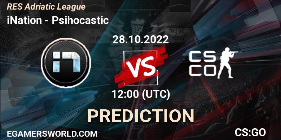 iNation - Psihocastic: ennuste. 15.11.2022 at 13:00, Counter-Strike (CS2), RES Adriatic League