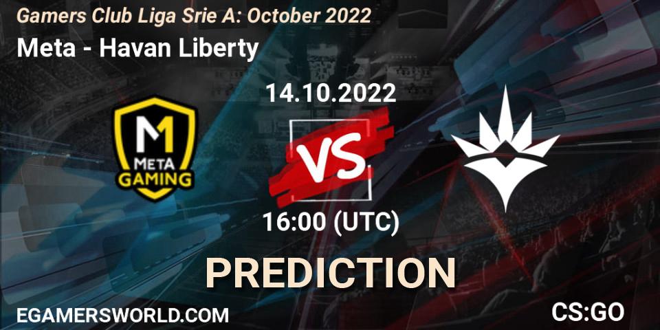 Meta Gaming Brasil - Havan Liberty: ennuste. 14.10.22, CS2 (CS:GO), Gamers Club Liga Série A: October 2022